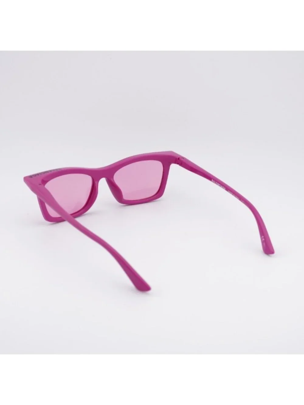 Balenciaga BB0099S 003 Sunglasses Violet Rectangle Frame, Pink Lenses